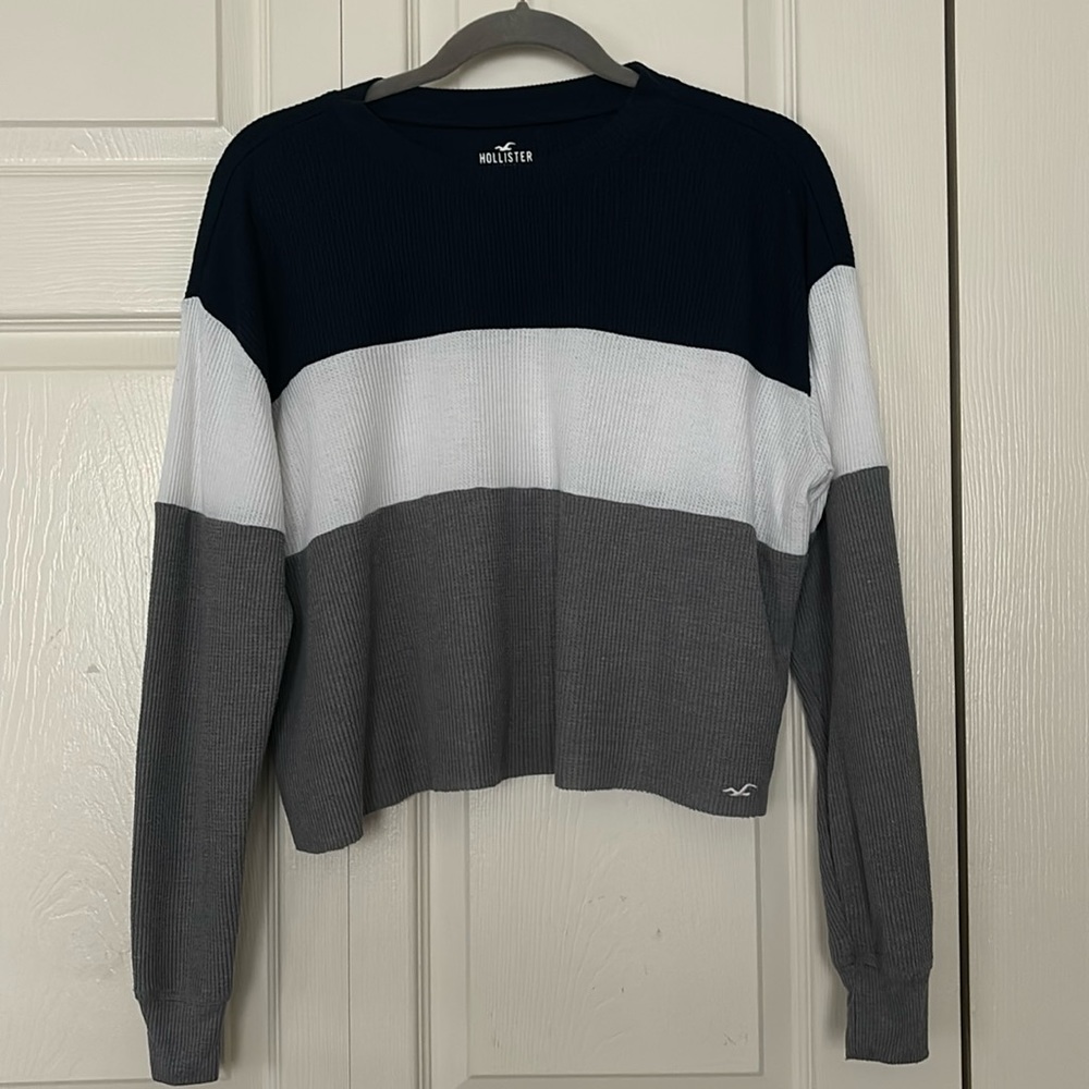 Women’s XS Hollister Boyfriend Tee Striped Long Sleeve